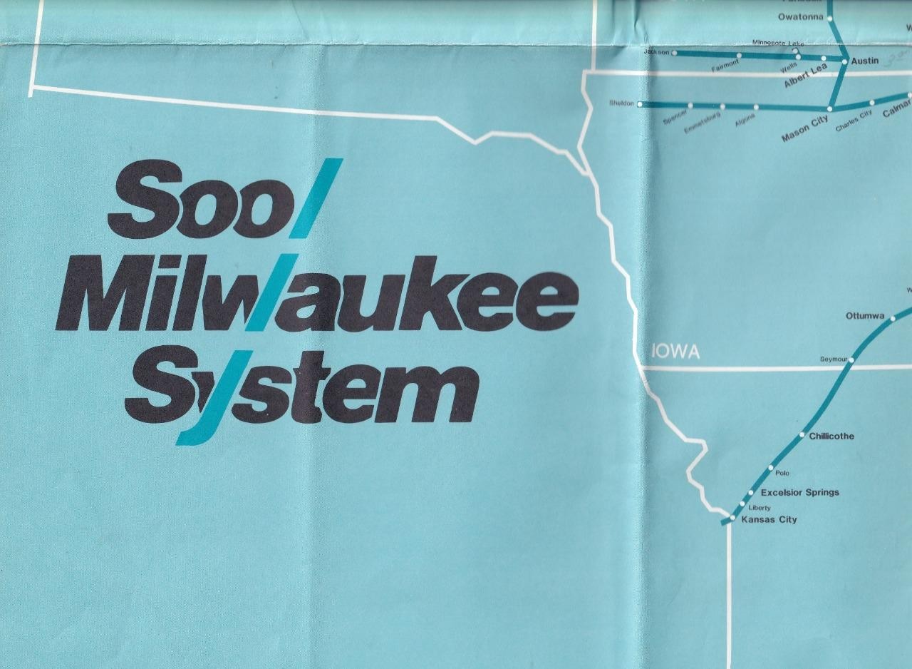 late 1980s Soo/Milwaukee System Railroad - large map