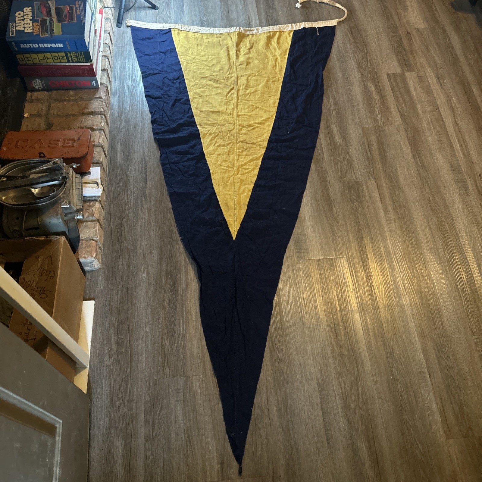 Vintage Original WWII First Repeater Or First Substitute pennant) Stamped 43 Vintage Original WWII First Repeater Or First Substitute pennant) Stamped 43