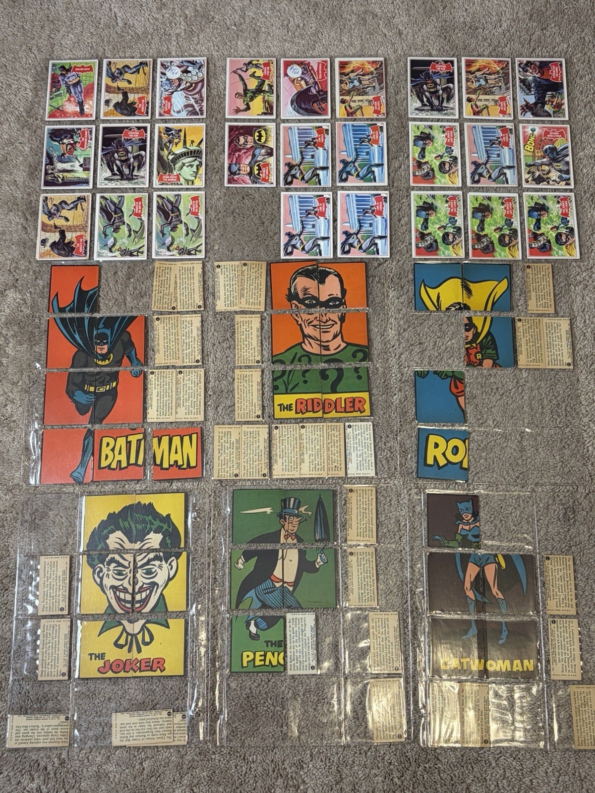 1966 BATMAN (Red Bat A Series) Trading Card LOT - See Photos