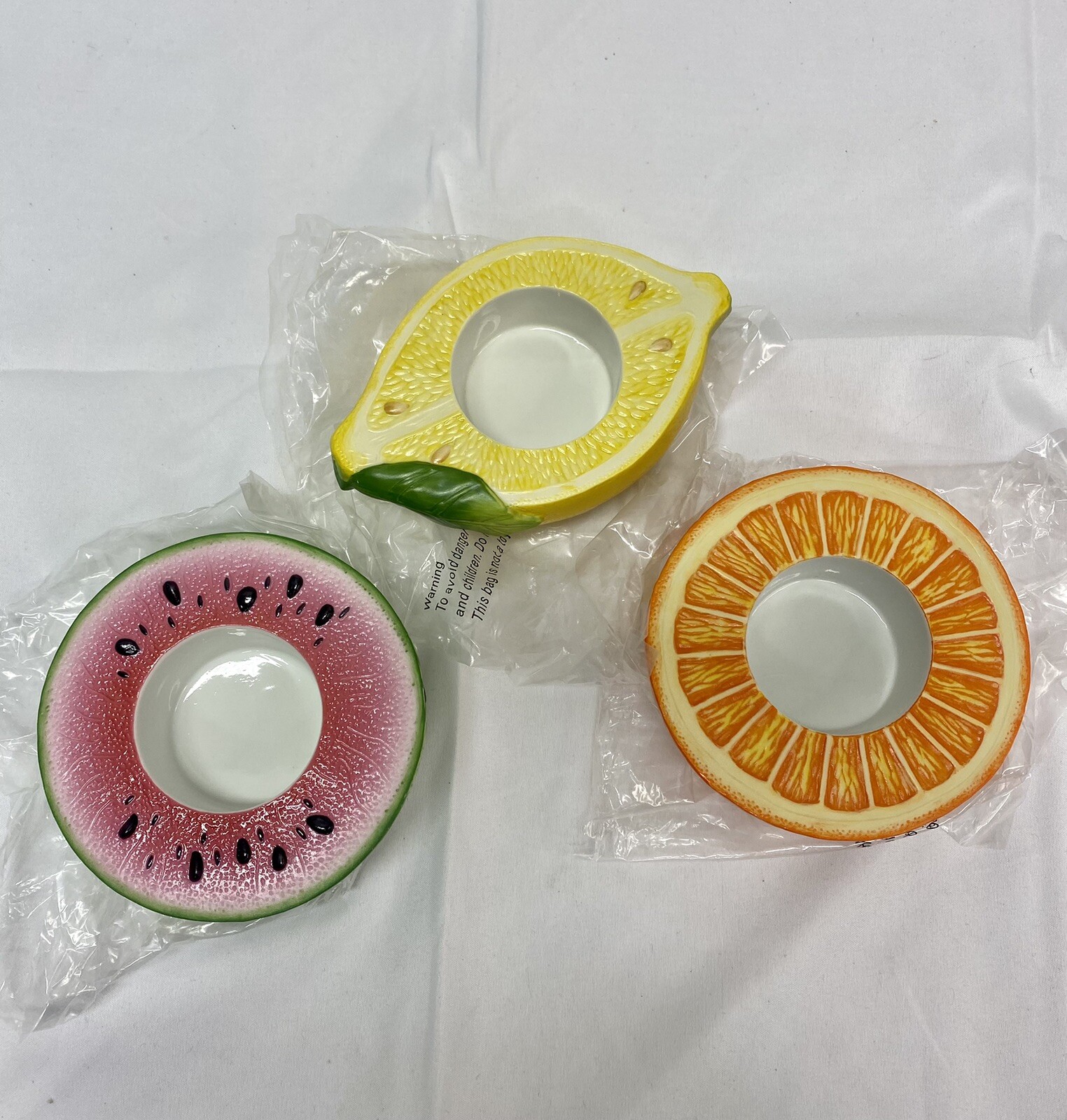 Partylite Summer Fest Fruits Tealight Set P9519 Orange Lemon Watermelon *NEW*