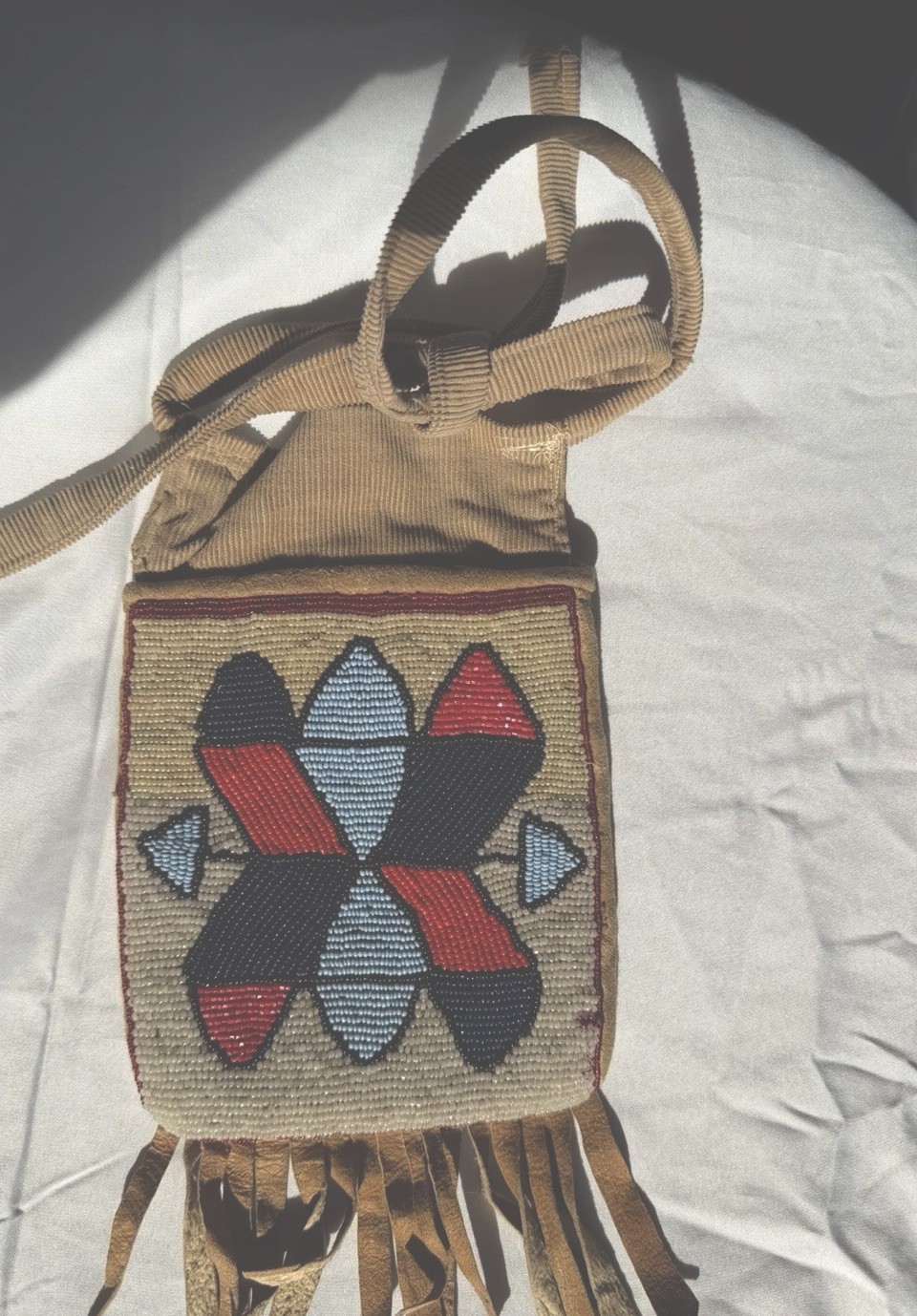Native American Early 1900’s Pouch. Uneven Beading HandMade, Modified. Plains? Native American Early 1900’s Pouch. Uneven Beading HandMade, Modified. Plains?