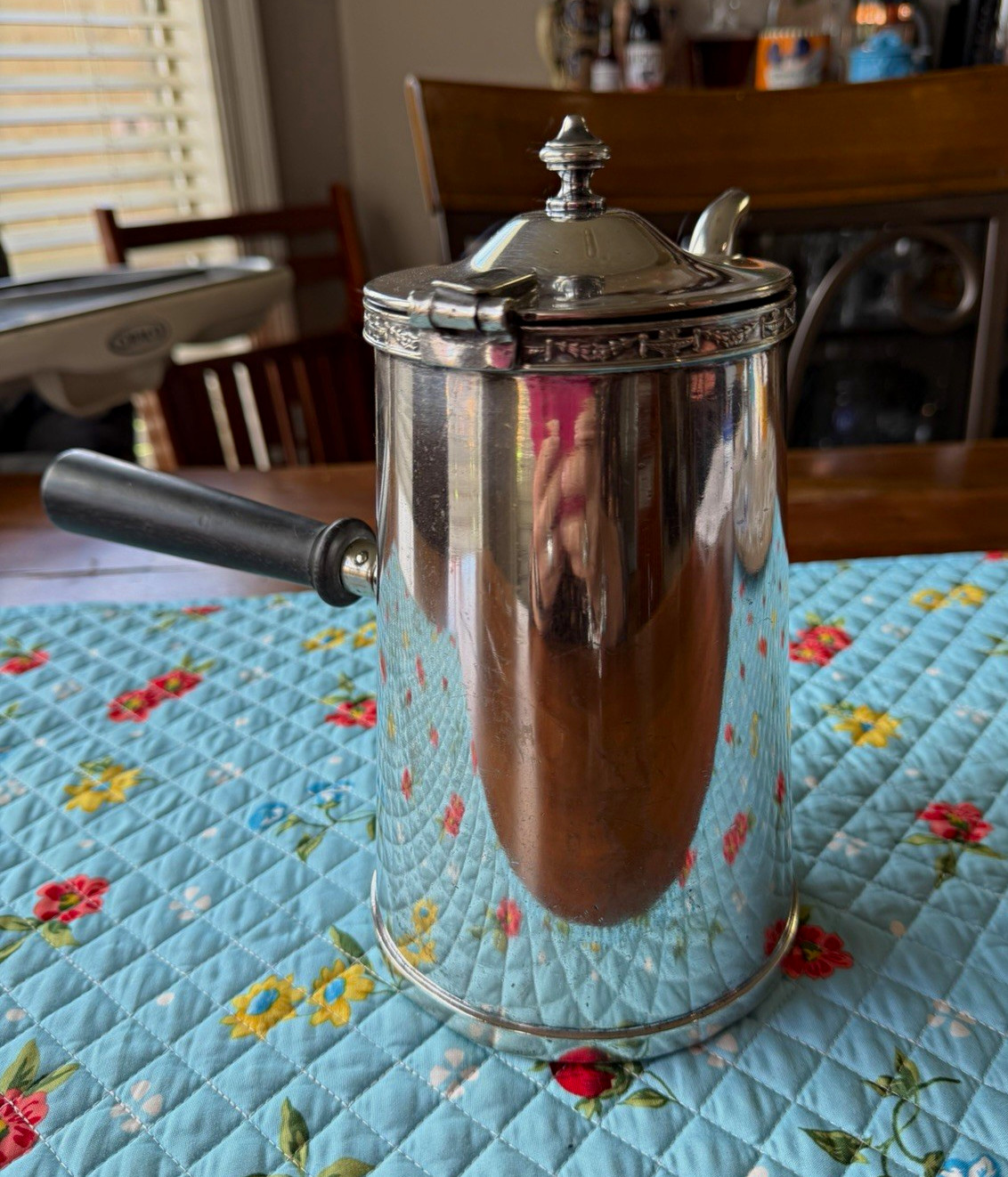 Antique Jos. Heinrichs Hotel Statler Nickel Silver Coffee Pot #76 Antique Jos. Heinrichs Hotel Statler Nickel Silver Coffee Pot #76