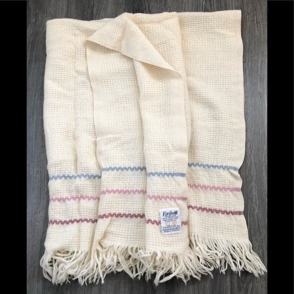 Vintage Faribo Wool Throw Blanket 54\