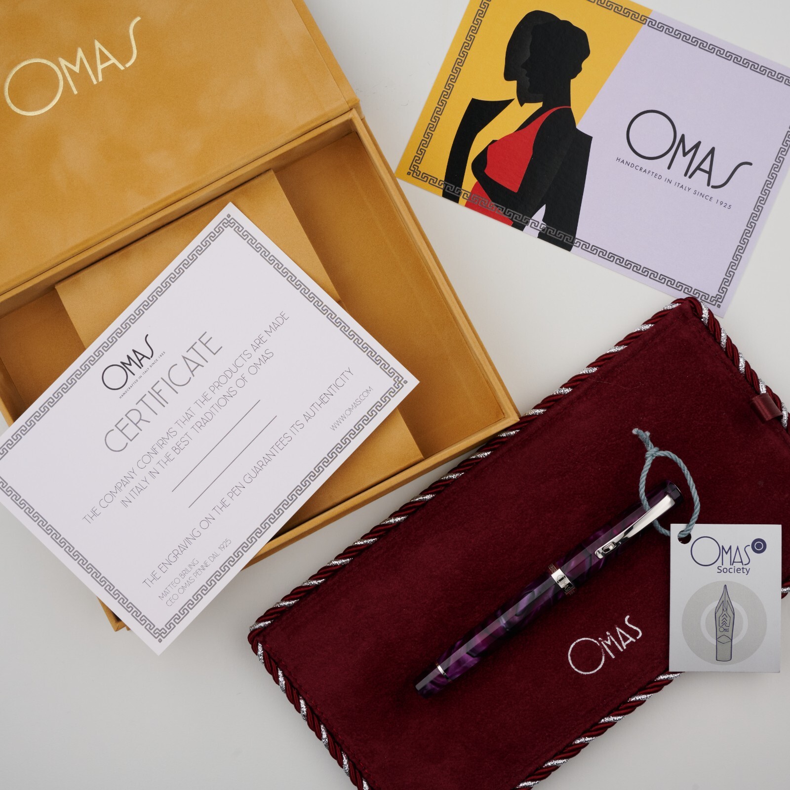 OMAS 100th Anniversary Milord “Royal Shadow” Rollerball Pen Limited Edition 100