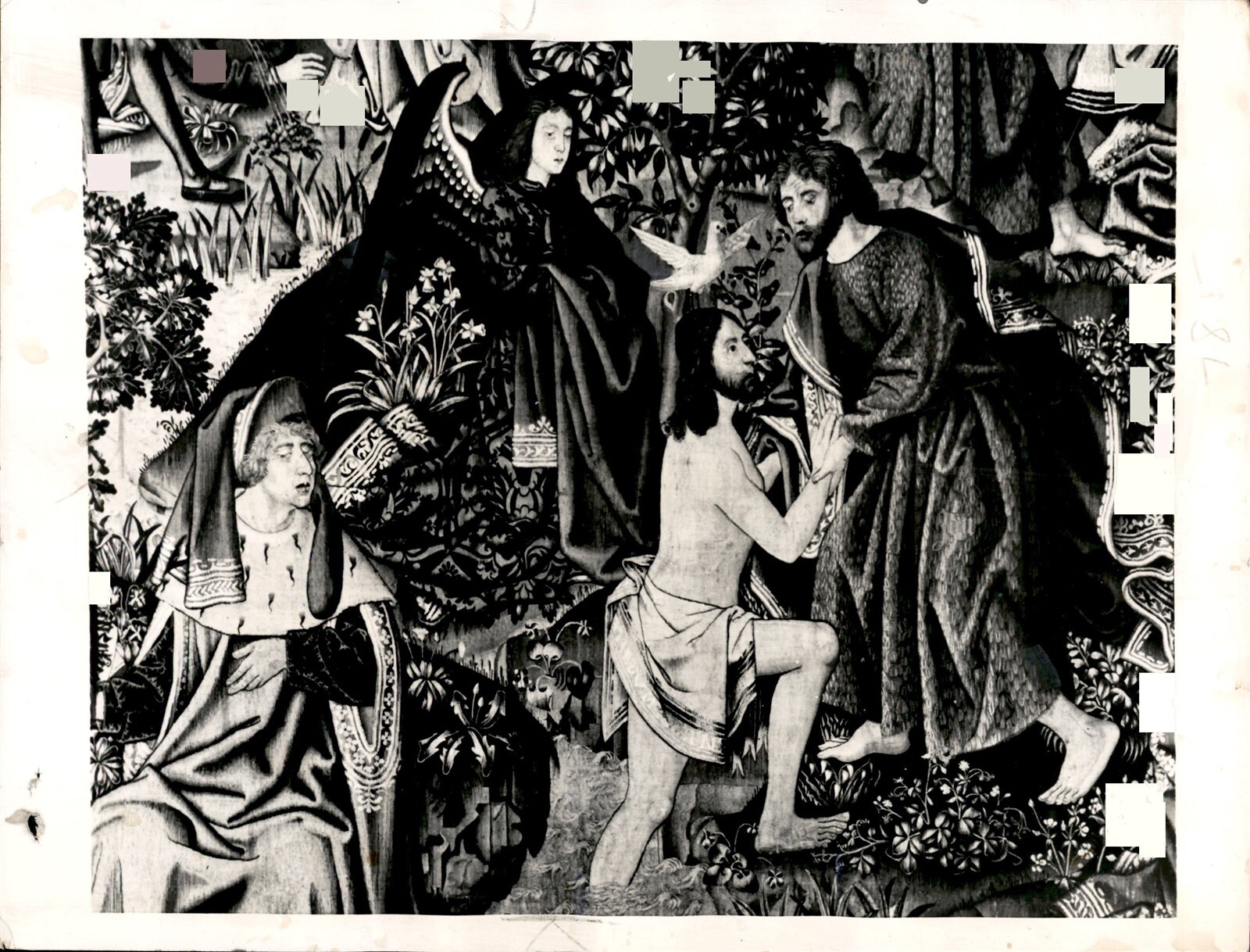 LG56 1955 Original Photo BAPTISM OF CHRIST TAPESTRY OF LIRIA PALACE OF MADRID LG56 1955 Original Photo BAPTISM OF CHRIST TAPESTRY OF LIRIA PALACE OF MADRID