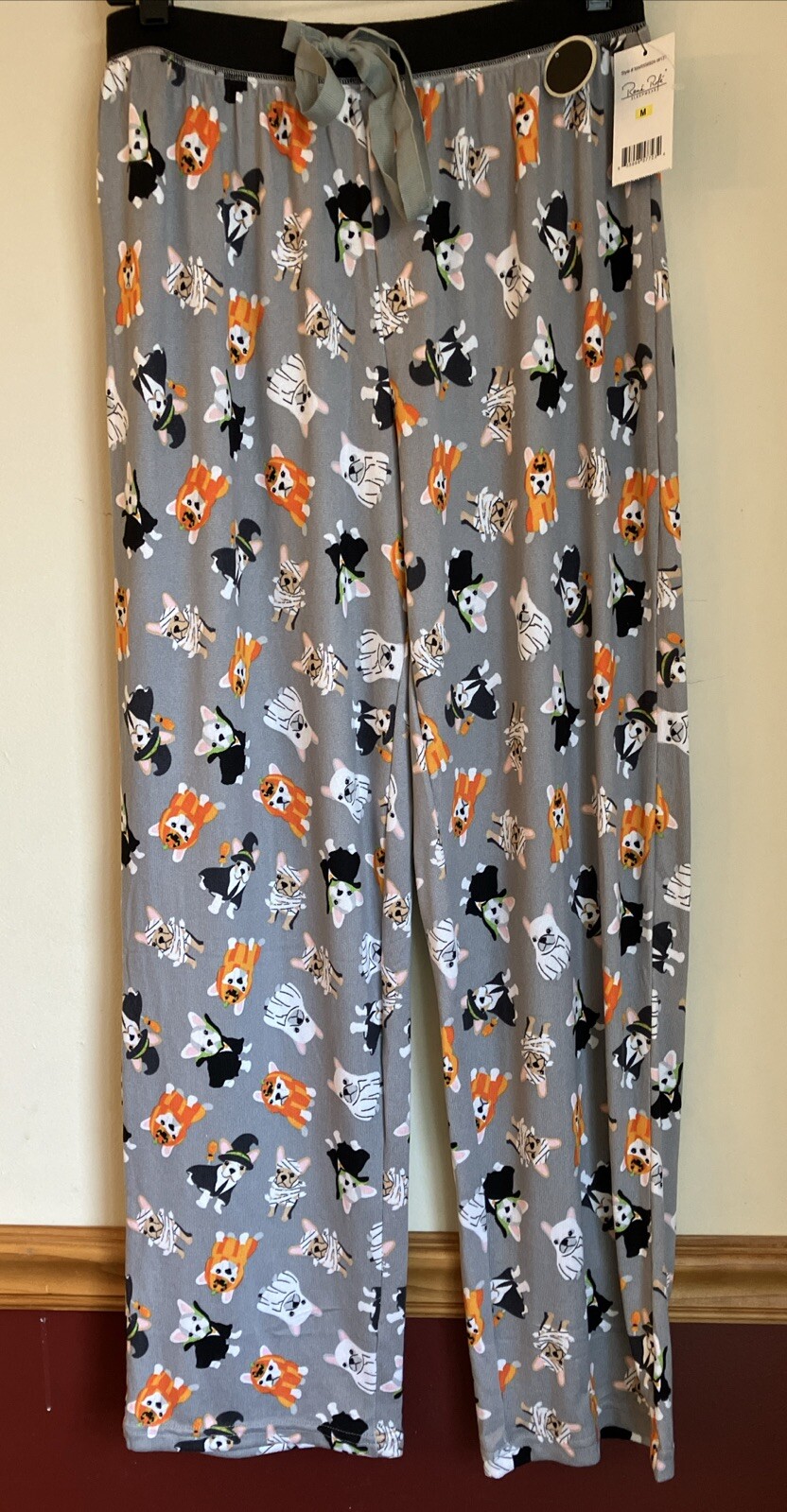 FRENCH BULLDOG LOUNGE/PAJAMA PANT  Halloween FRENCHIES Size Medium ,Large And XL