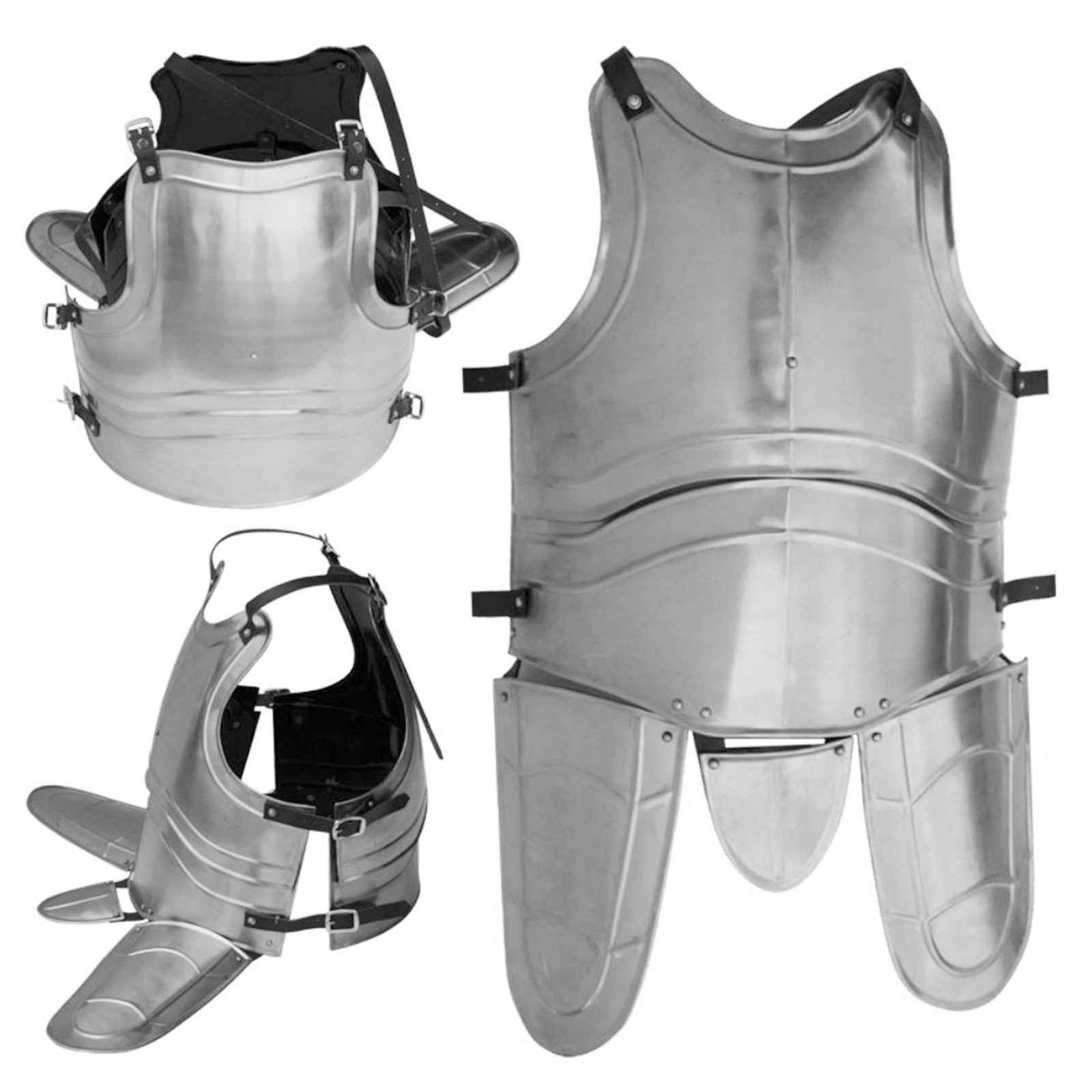 7 Piece Set Medieval Roman Conqueror Jousting 18G Knight Body Armor Adjustable 7 Piece Set Medieval Roman Conqueror Jousting 18G Knight Body Armor Adjustable