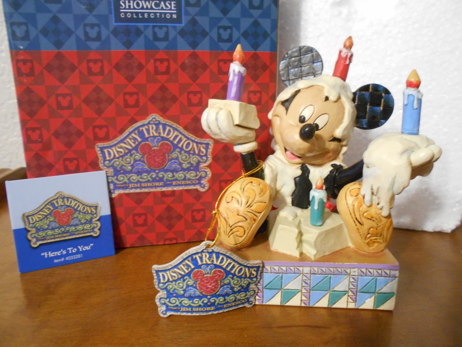 Enesco Walt Disney Showcase Collection Mickey with Birthday Cake Figure