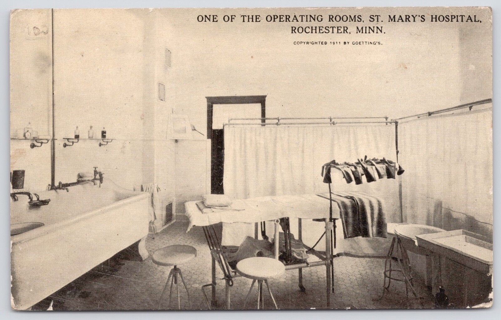 Postcard Operating Room at St. Mary\'s Hospital Rochester Minnesota c1920 Postcard Operating Room at St. Mary\'s Hospital Rochester Minnesota c1920