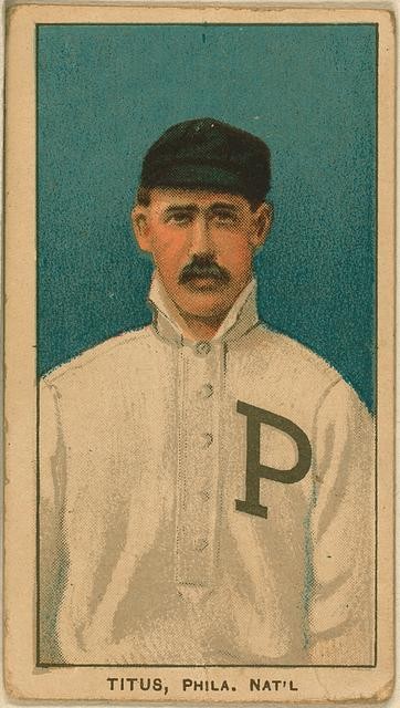 Philadelphia John Titus Philadelphia Phillies 1909 Baseball Portrait T206