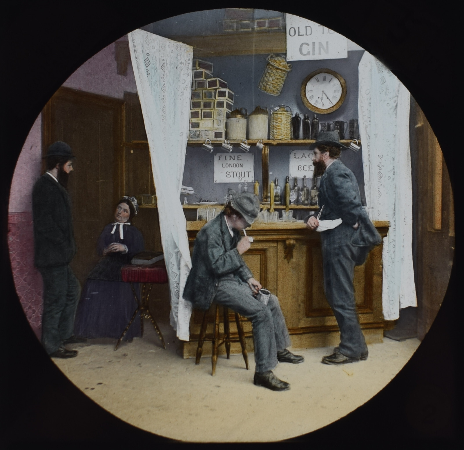 Photo THE FOOLS PENCE NO2 C1890 VICTORIAN STORY Magic Lantern Slide PUB SET