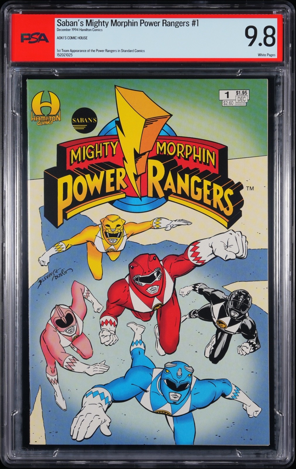 Saban\'s Mighty Morphin Power Rangers #1 PSA 9.8 (1994, Hamilton Comics) NM Saban\'s Mighty Morphin Power Rangers #1 PSA 9.8 (1994, Hamilton Comics) NM