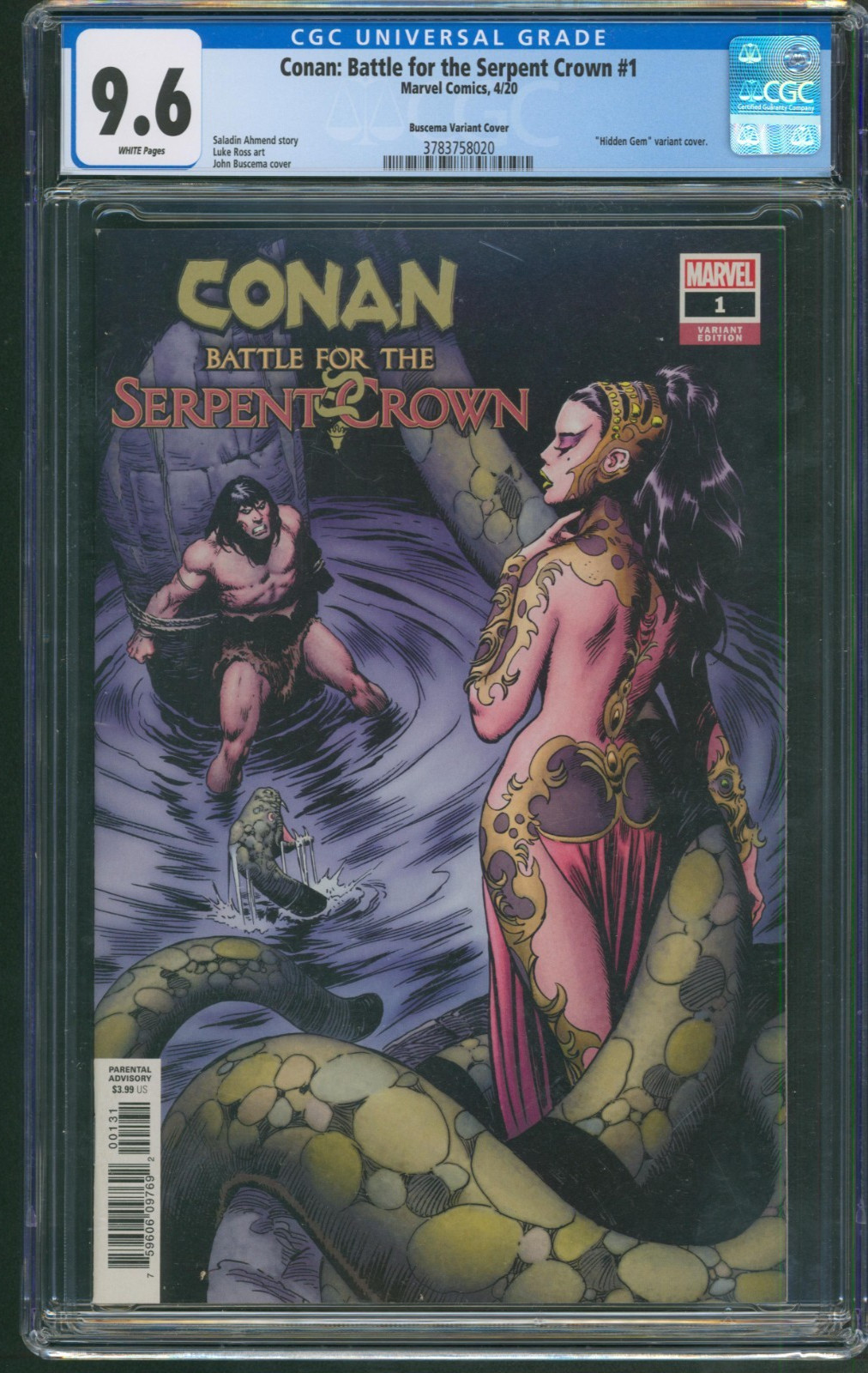 Conan Battle for the Serpent Crown #1 1:100 John Buscema Variant CGC 9.6 Conan Battle for the Serpent Crown #1 1:100 John Buscema Variant CGC 9.6