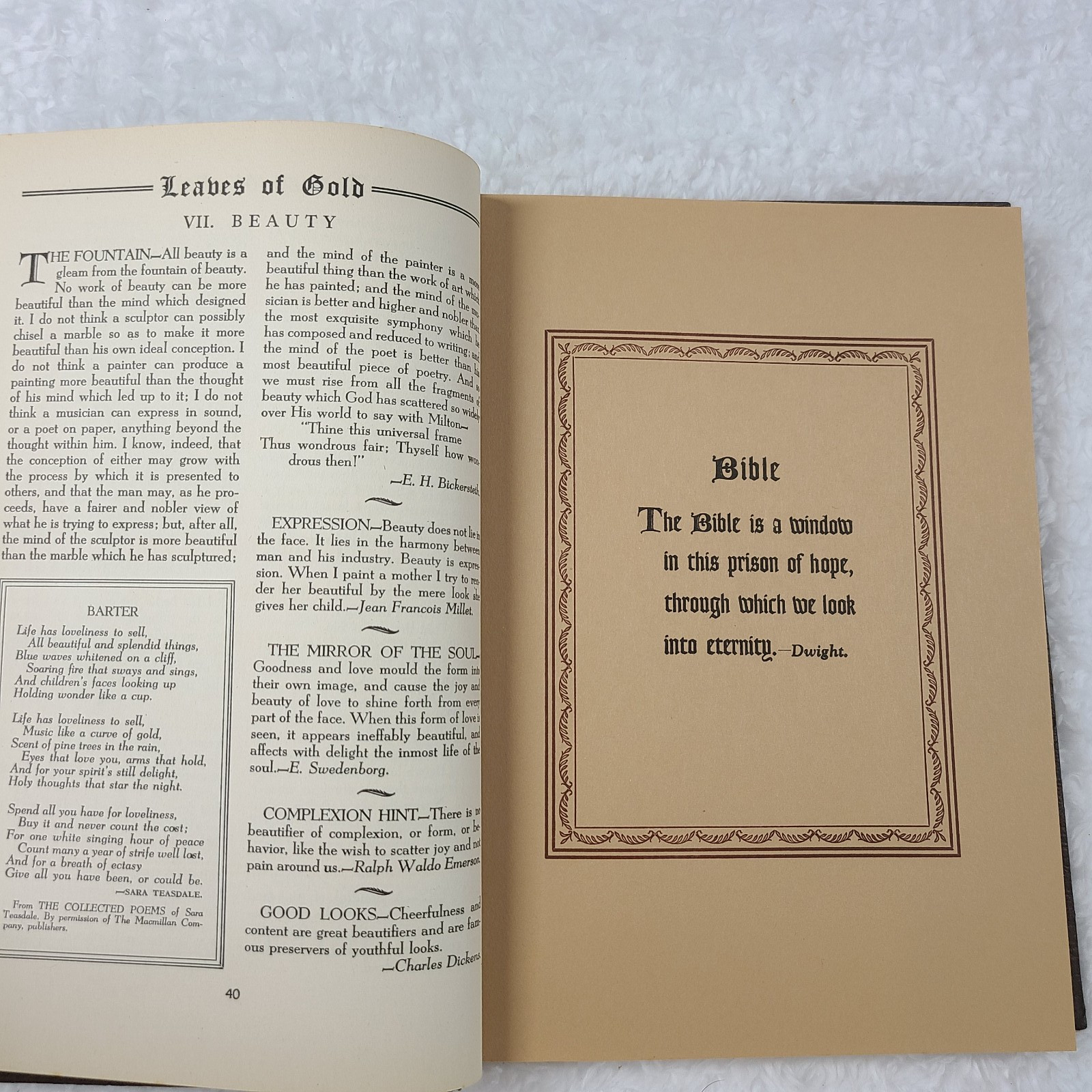 Vintage 1952 Leaves of Gold Clyde Francis Lytle Cord Bound Inspirational Book Vintage 1952 Leaves of Gold Clyde Francis Lytle Cord Bound Inspirational Book