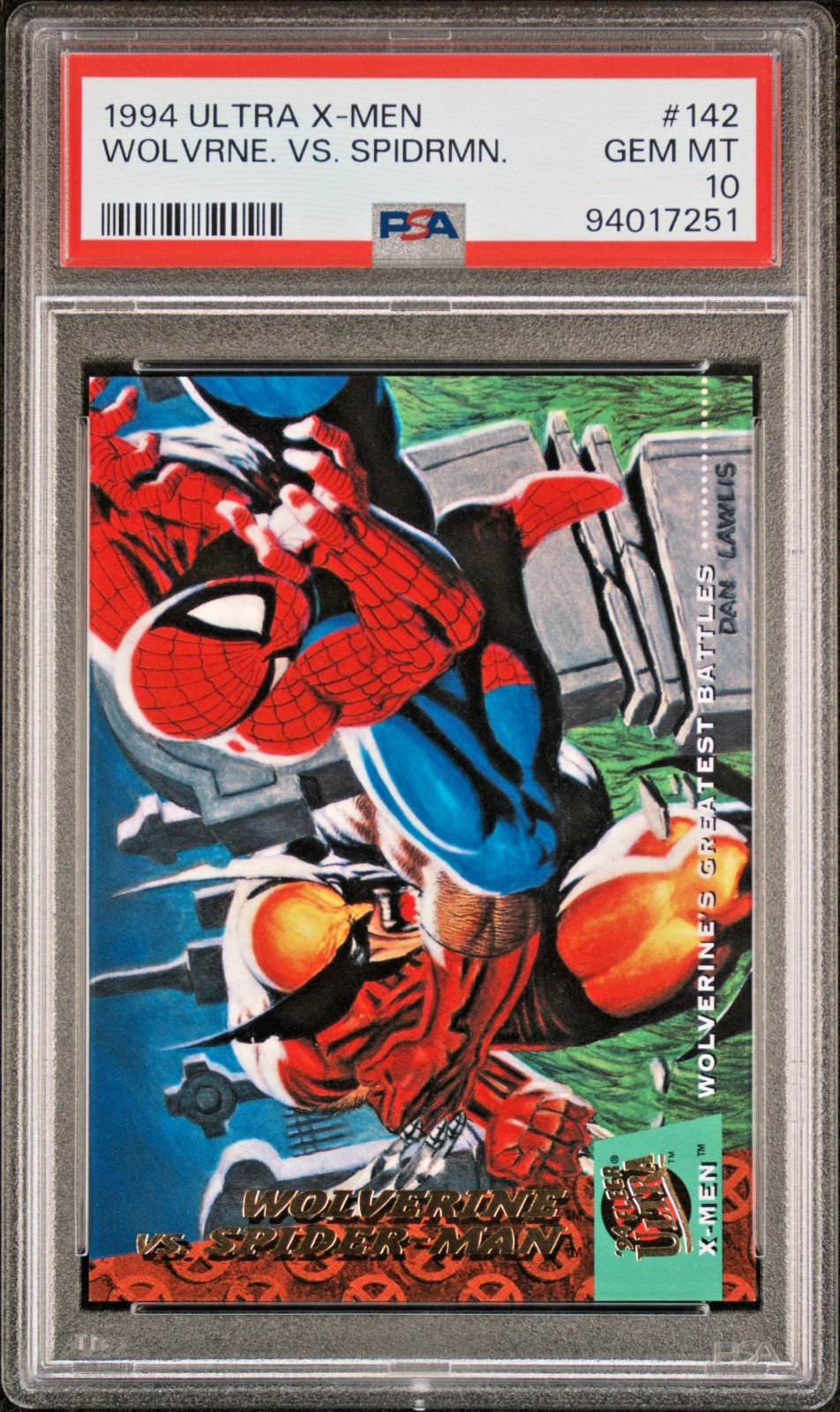 1994 Fleer Ultra X-Men Wolverine vs Spider-Man #142 PSA 10 RARE Low Pop Marvel