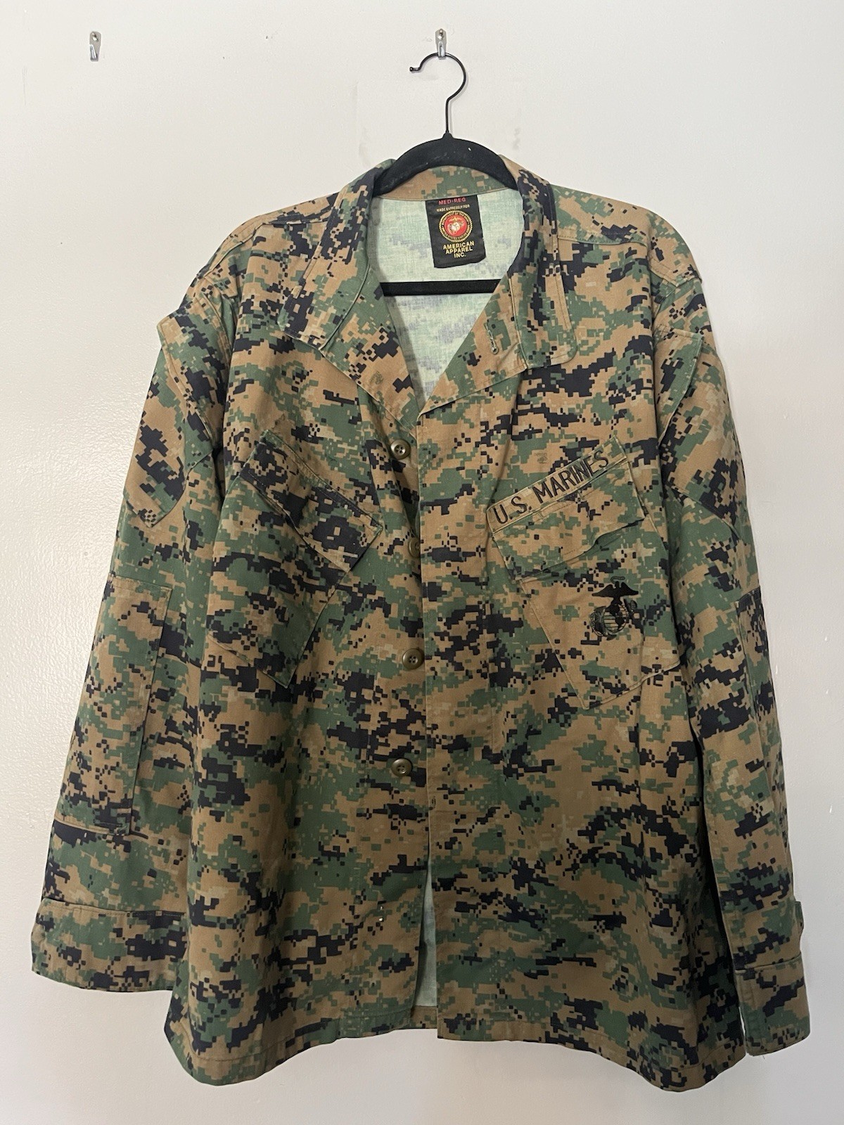 USMC Marines Woodland MARPAT USA Apparel Camouflage Uniform Blouse Size Medium USMC Marines Woodland MARPAT USA Apparel Camouflage Uniform Blouse Size Medium