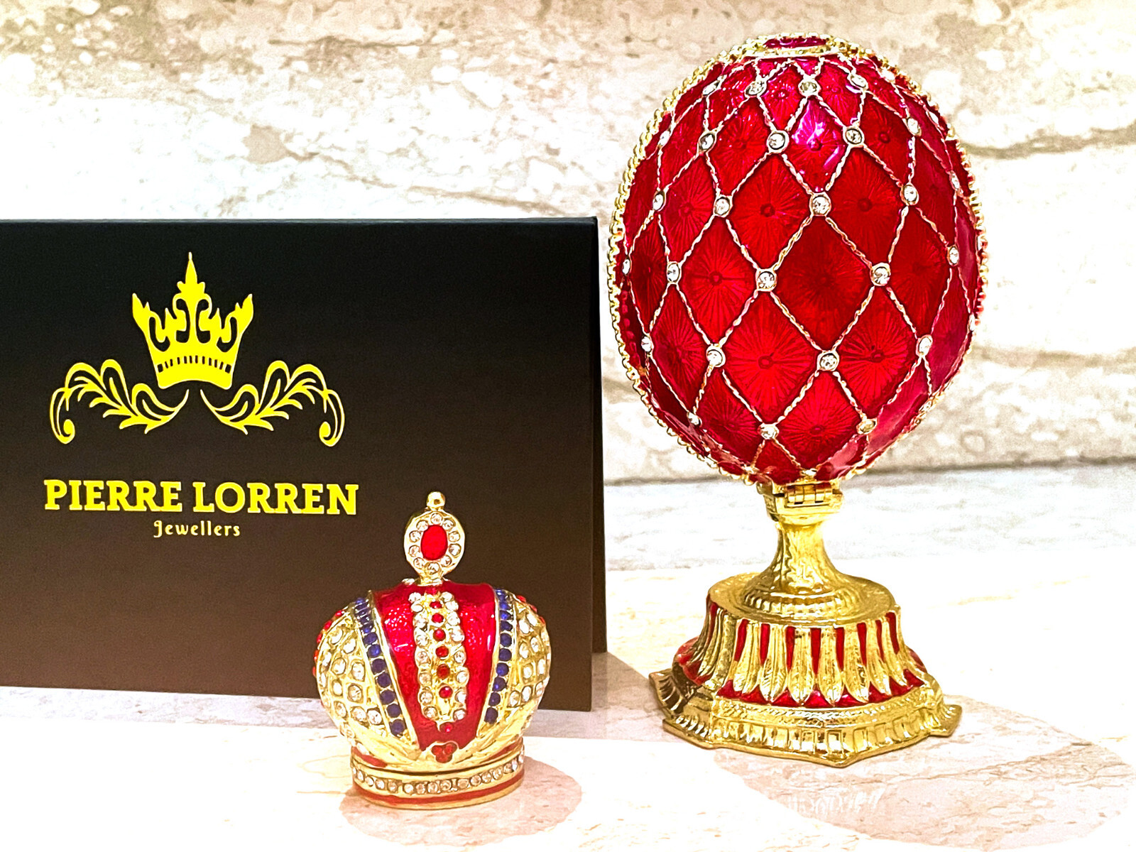 Imperial Collection Faberge Eggs Royal Easter Egg Trinket 24k GOLD Fabergé 5.1\ Imperial Collection Faberge Eggs Royal Easter Egg Trinket 24k GOLD Fabergé 5.1\