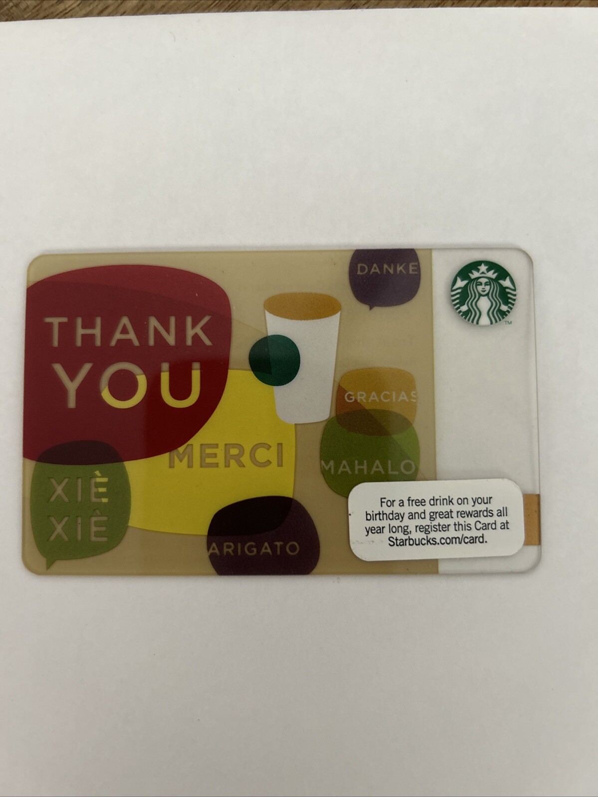 Starbucks Card Thank you 2010 Starbucks Card Thank you 2010