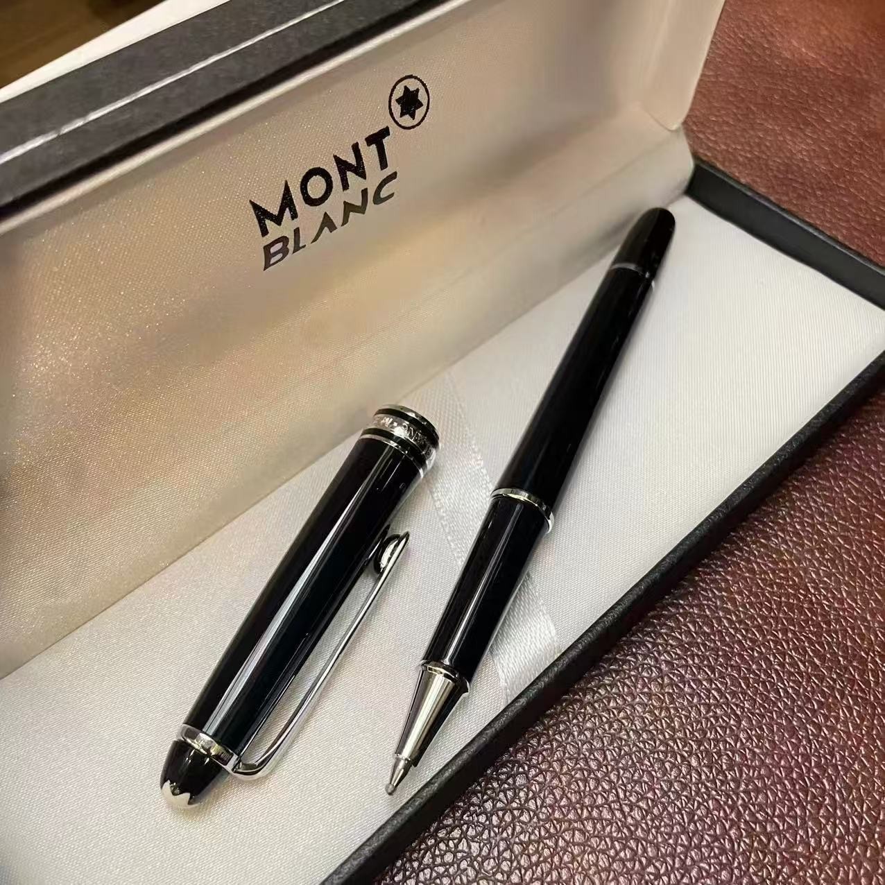 Montblanc Silver Finish Meisterstuck Classique Luxury Rollerball Pen 163 w/Box