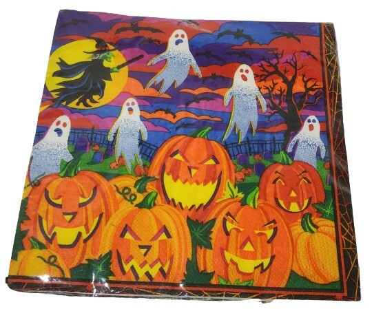 Vintage Trend Setters Luncheon Napkins Halloween Ghosts Jack-o-lanterns Colorful Vintage Trend Setters Luncheon Napkins Halloween Ghosts Jack-o-lanterns Colorful