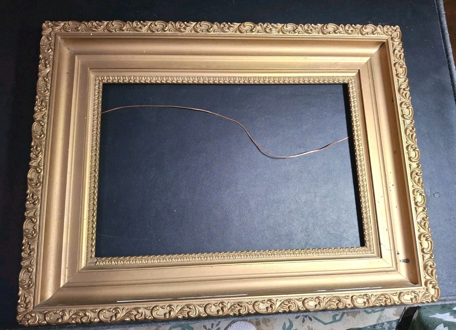 Antique Large Gold Frame Ornate Gilded Wood Rabbet Size 12.5 Antique Large Gold Frame Ornate Gilded Wood Rabbet Size 12.5