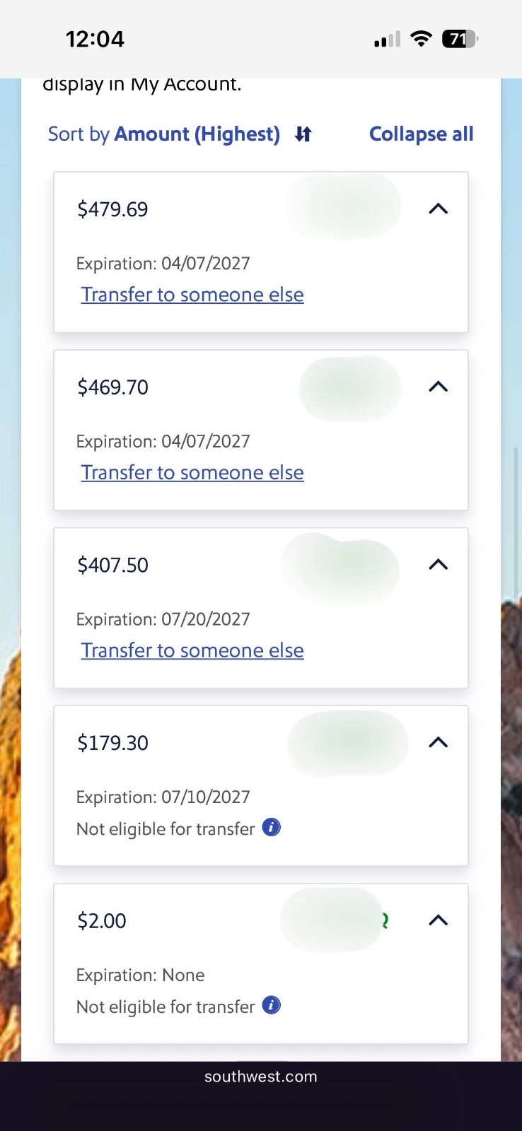  Southwest Airlines $200-2k Transferable Flight Credit- Fast Transfer