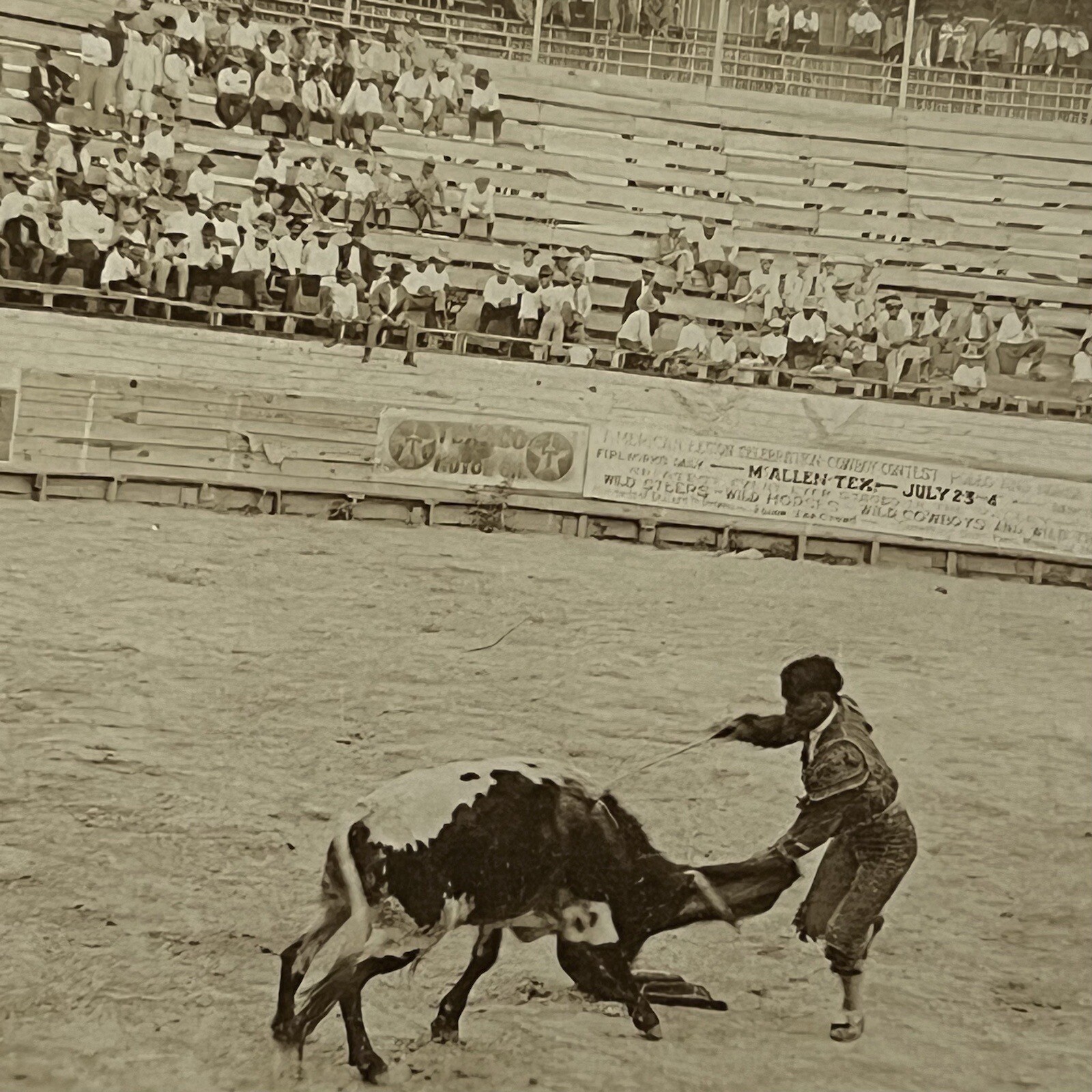 Vintage RPPC Real Photograph Arena Bull Fighting Matador McAllen TX Vintage RPPC Real Photograph Arena Bull Fighting Matador McAllen TX