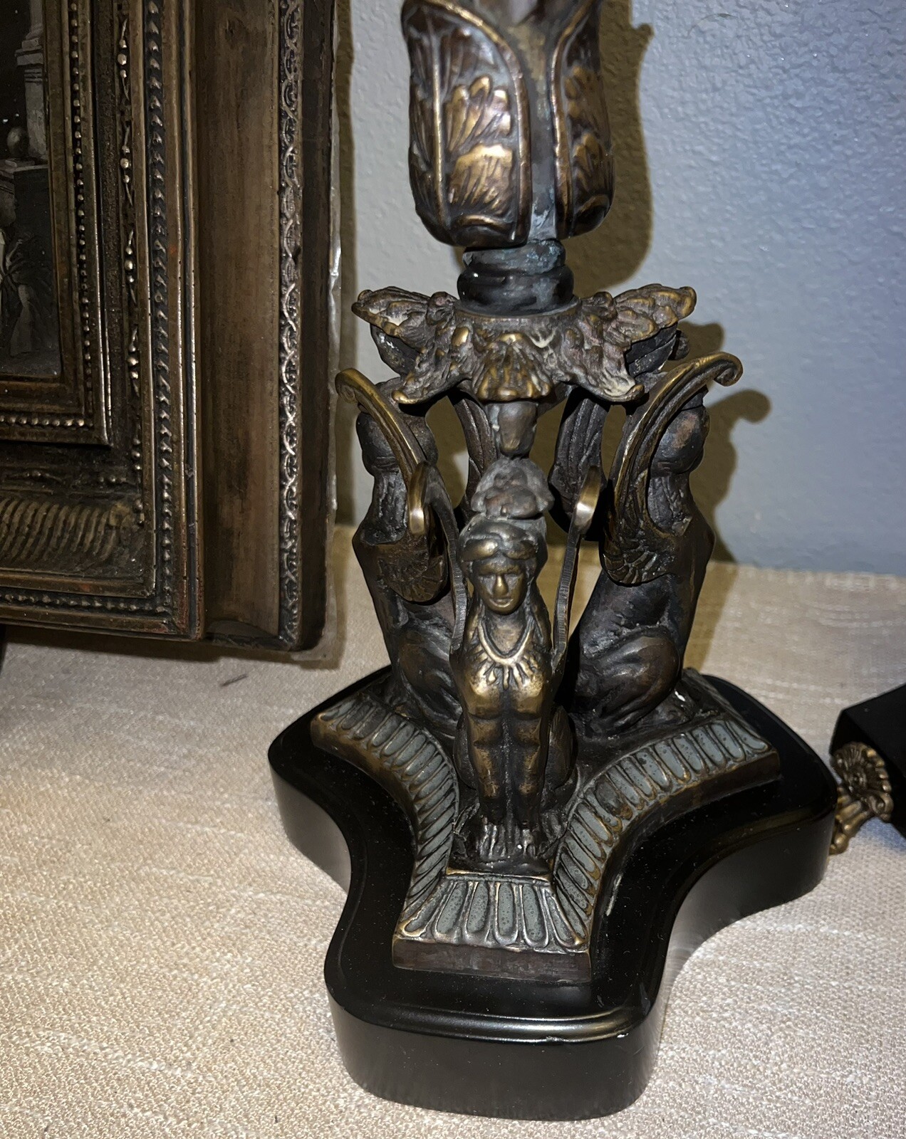 ANTIQUE NAPOLEON 111 BRONZE CANDELABRAS 21 ANTIQUE NAPOLEON 111 BRONZE CANDELABRAS 21