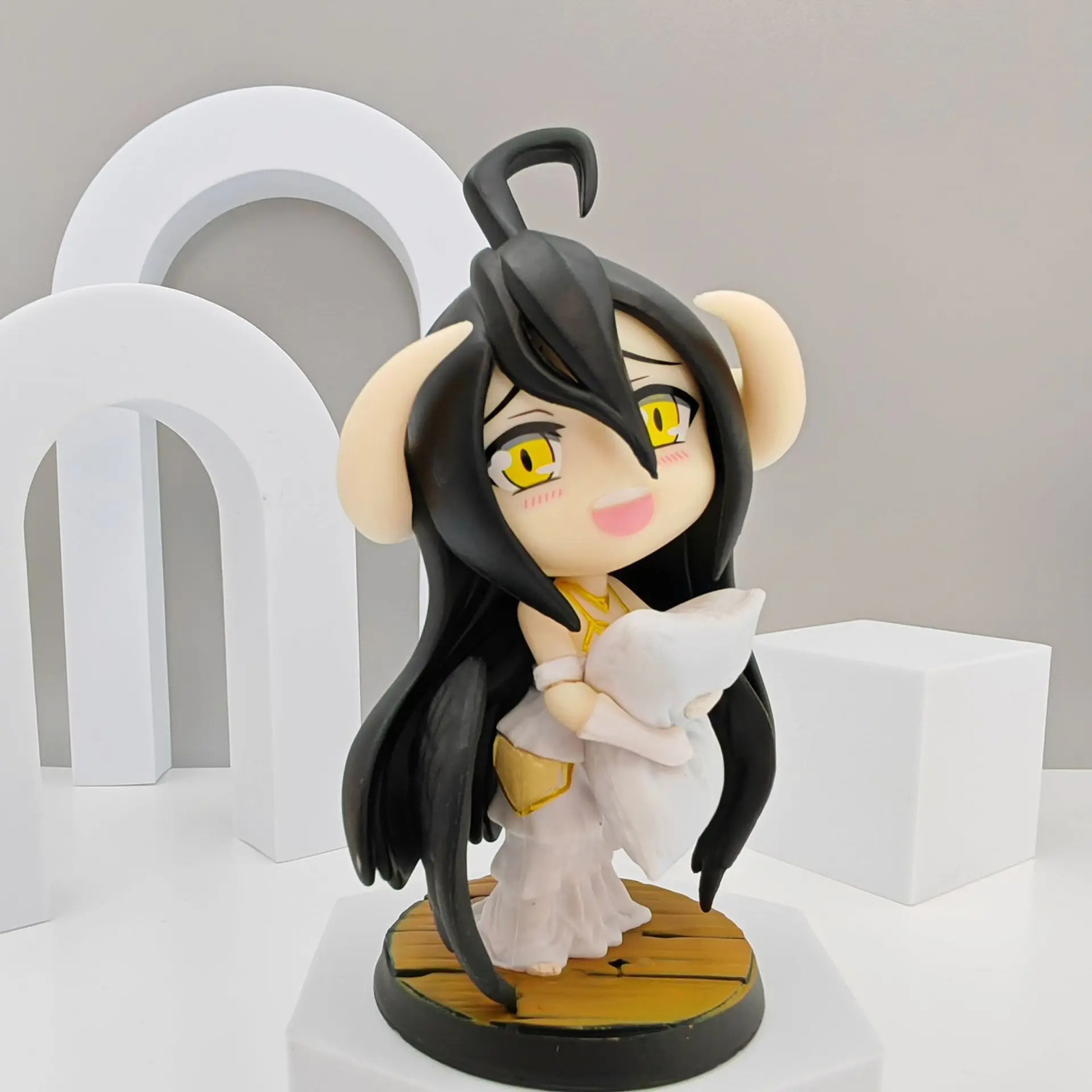 Albedo Overlord Chibi Anime Figure PVC Collectible Desktop Car Decoration Toy Albedo Overlord Chibi Anime Figure PVC Collectible Desktop Car Decoration Toy