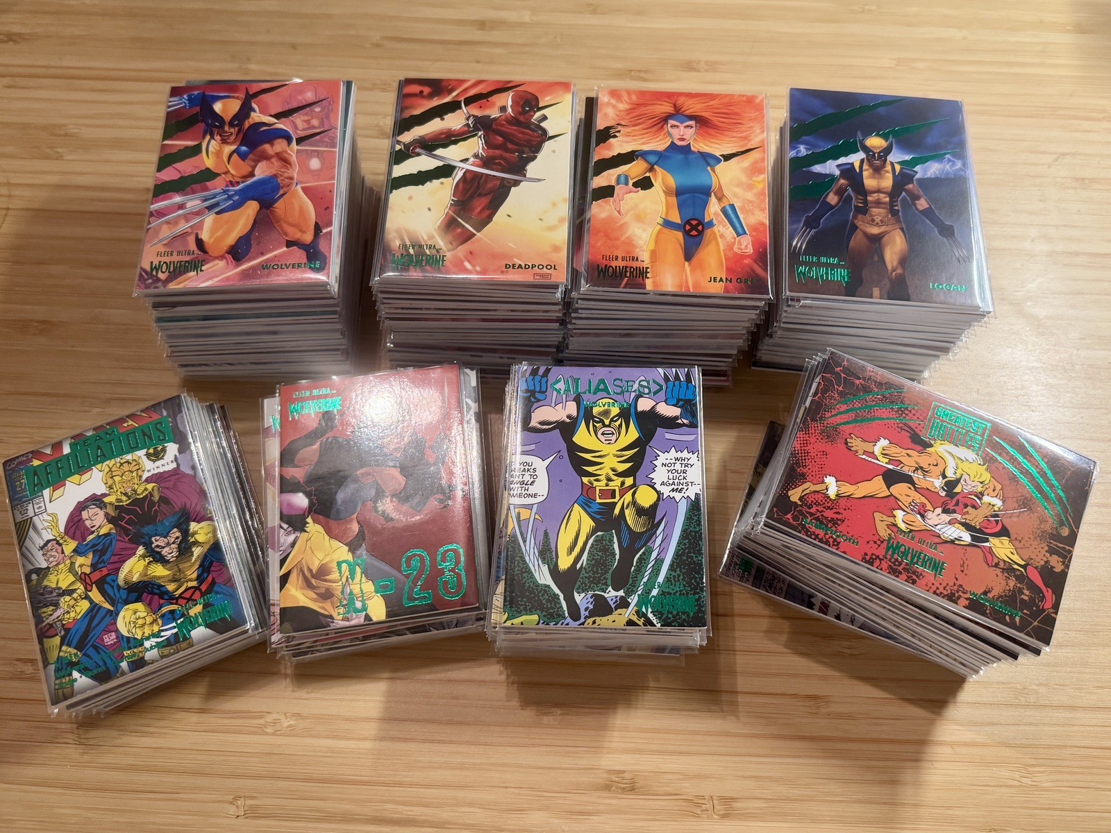 2023 Fleer Ultra Wolverine GREEN FOIL PARALLEL 160 Card COMPLETE SET w/Inserts