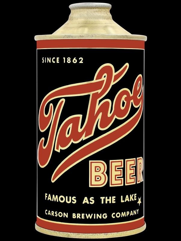 Tahoe Beer of Carson City NV Cone Top Can Theme NEW Metal Sign: 12x16 Ships Free