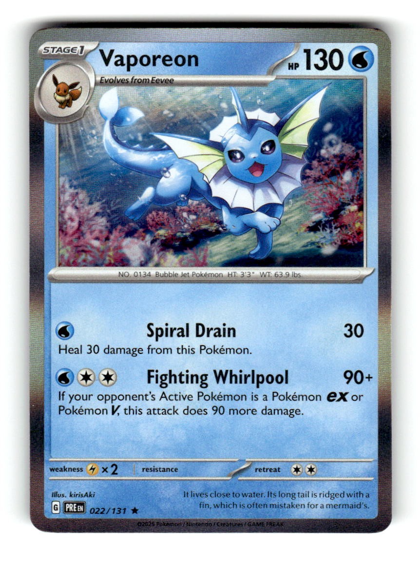 Vaporeon Holofoil [PRE - 022/131]