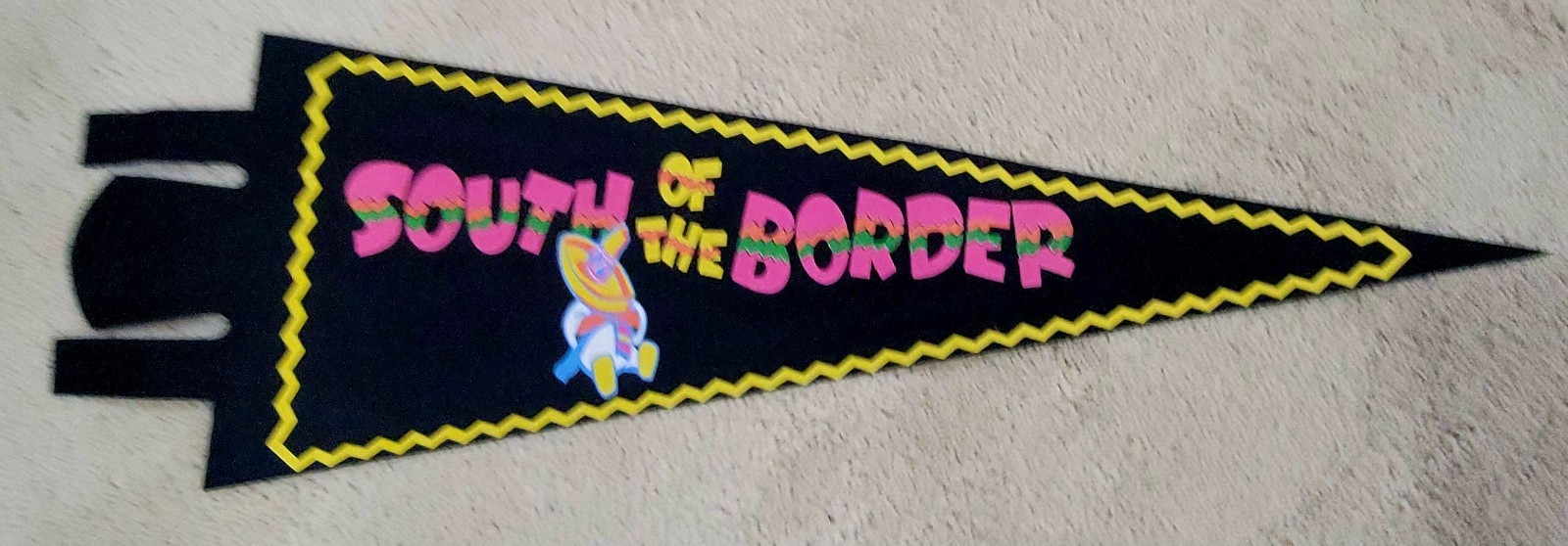 South Of The Border PEDRO Vintage Felt Pennant South Of The Border PEDRO Vintage Felt Pennant