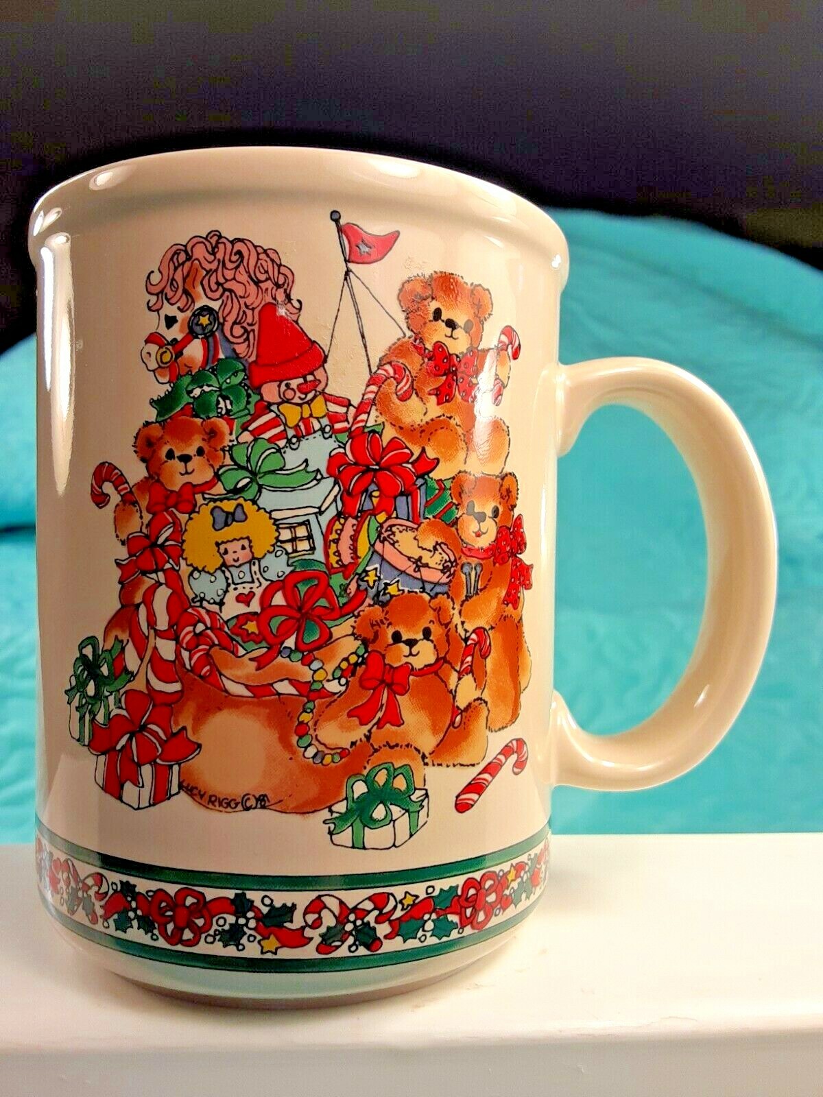 Vintage 1982 Christmas Lucy & Me Double Sided Coffee Mug Lucy Rigg Enesco 4 Vintage 1982 Christmas Lucy & Me Double Sided Coffee Mug Lucy Rigg Enesco 4