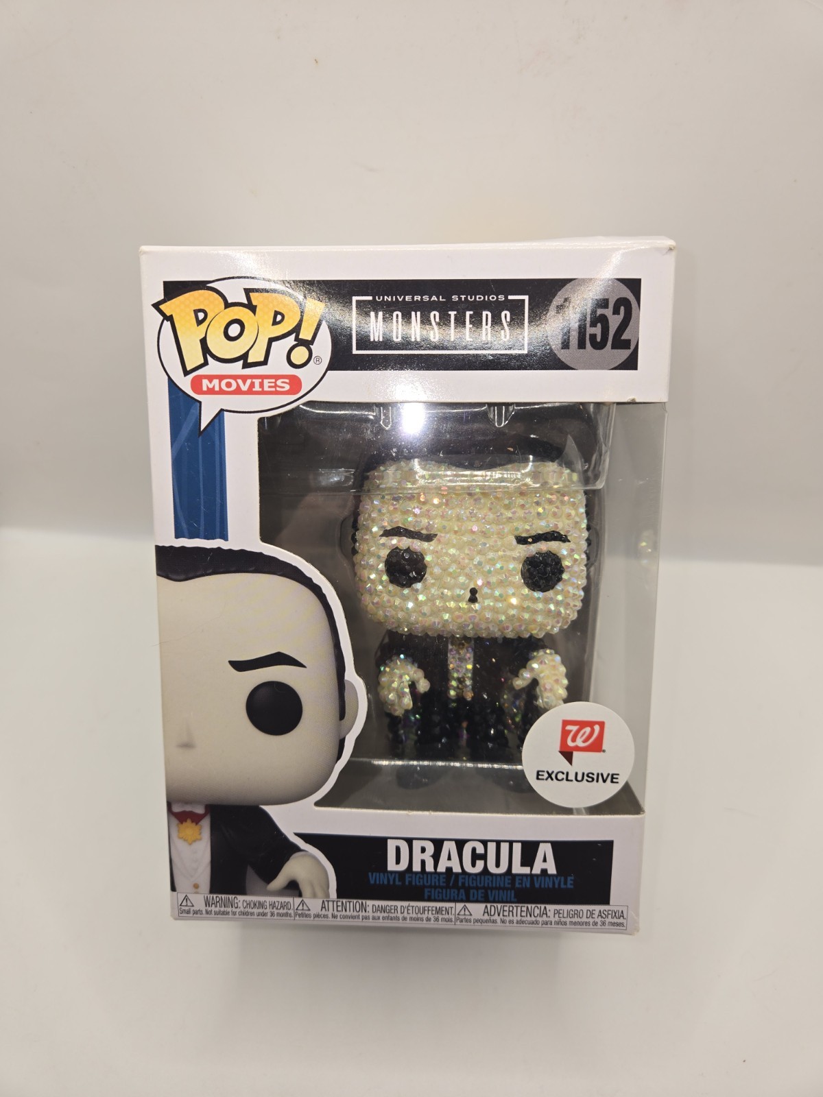 OOAK Custom Rhinestone Dracula Funko Pop 1152 Universal Monsters Bling Crystal OOAK Custom Rhinestone Dracula Funko Pop 1152 Universal Monsters Bling Crystal