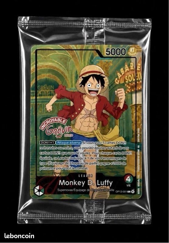 Monkey D. Luffy OP13-001 Promo Musée Grévin Museum SEALED One Piece FR Grevin 