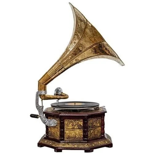 Vintage Gramophone Player Old Phonograph Recorder Player Vinyl Reco