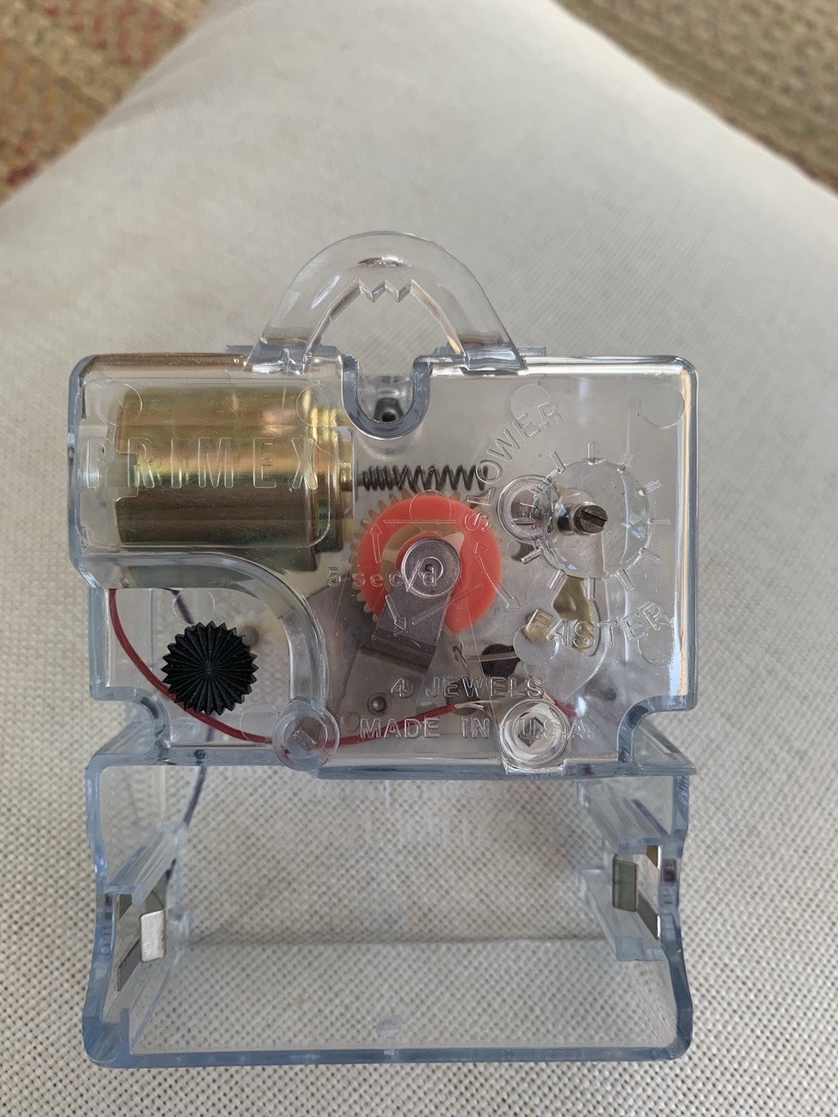 Vintage TIMEX Clear Clock Movement – 4 Jewels, Made in USA – Educational Product
