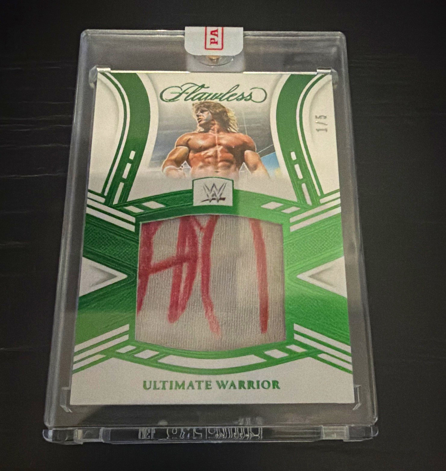 2024 Panini Flawless Jumbo Memorabilia Emerald Ultimate Warrior 1/5 SSP SEALED