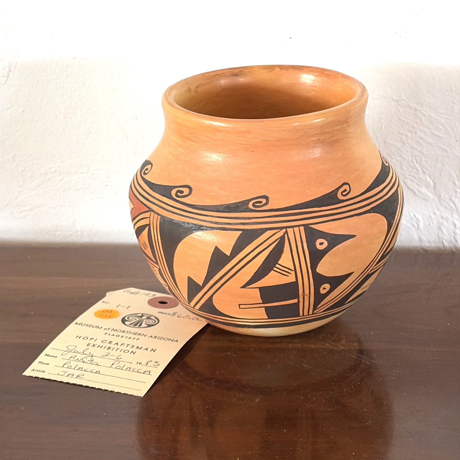 Vintage Native American Anita Polacca Hopi Pueblo Pottery Olla Vase Signed Vintage Native American Anita Polacca Hopi Pueblo Pottery Olla Vase Signed
