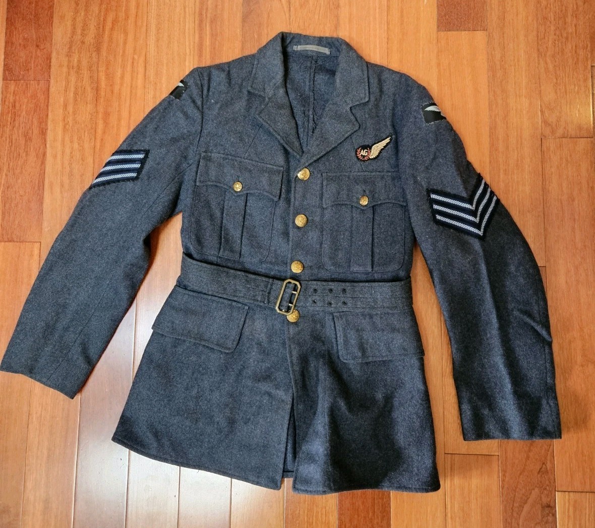 RAF NO1 JACKET Royal Air Gunner Tunic Force Mans Dress British Vtg Military WWII