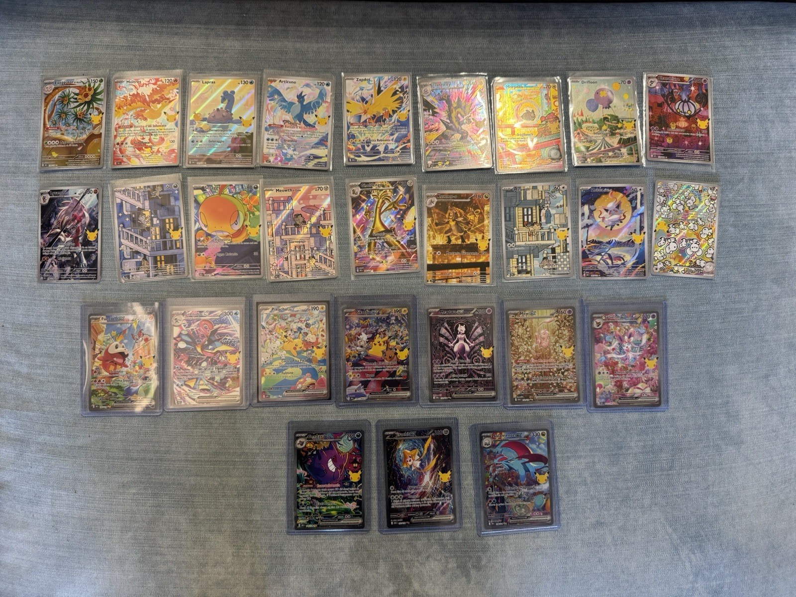 AR-SAR Card Lot - 30 Pikachu, 30th Anniversary Pokemon ITA