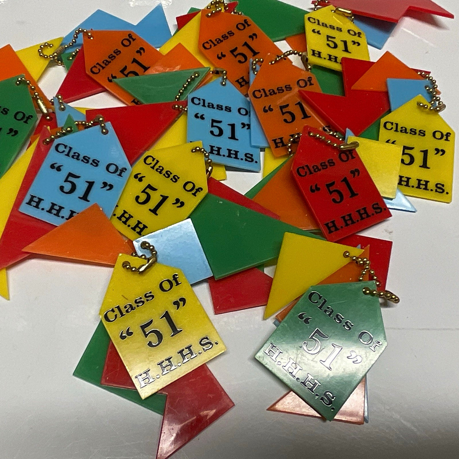 Vintage 1951 Hasbrouck Heights HS “Square M Puzzle” Keychain Lot 12 Vintage 1951 Hasbrouck Heights HS “Square M Puzzle” Keychain Lot 12