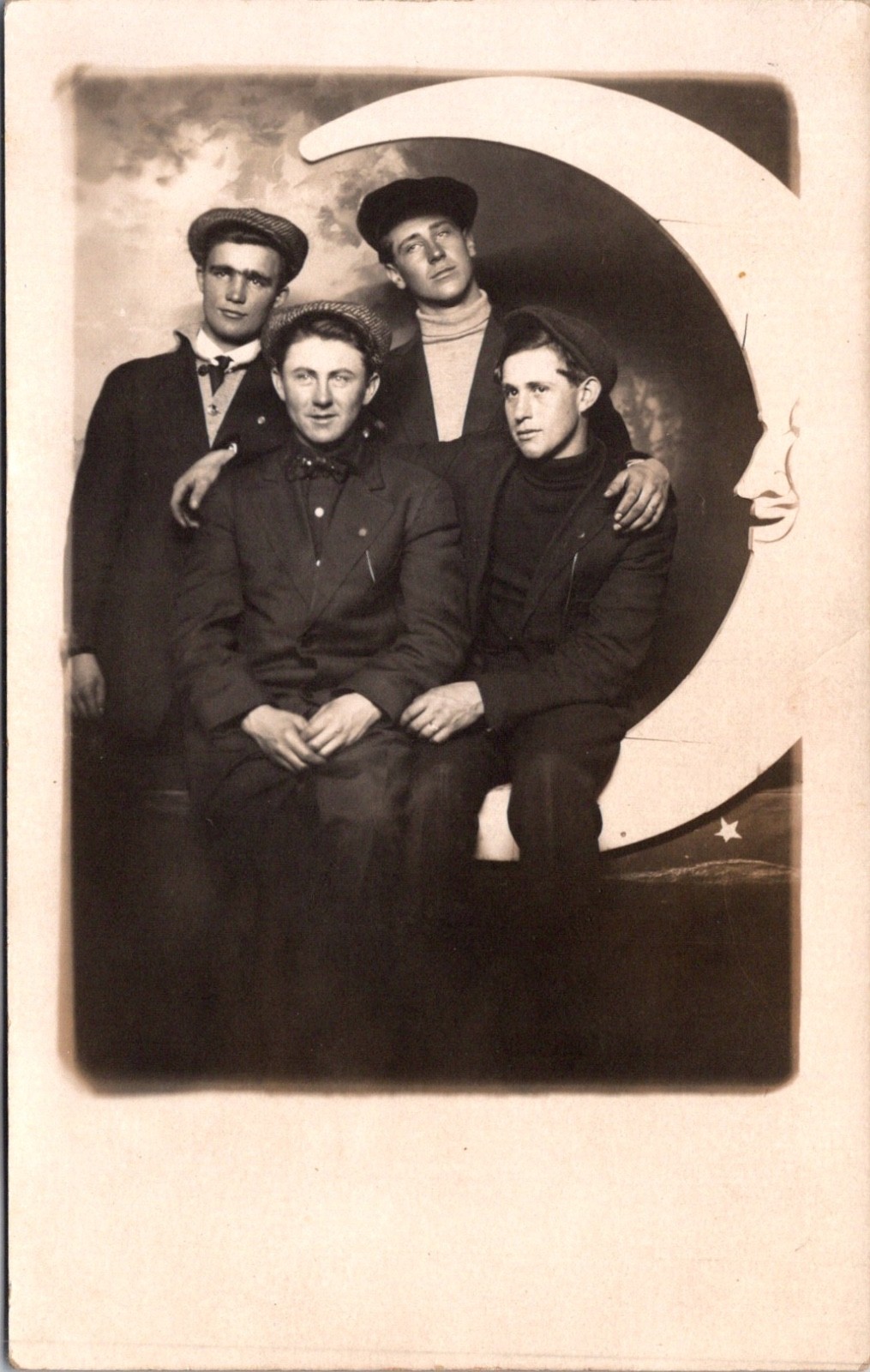 RPPC Real Photo postcard Moon Studio Shot 4 Olsons Rushford Minnesota ? RPPC Real Photo postcard Moon Studio Shot 4 Olsons Rushford Minnesota ?