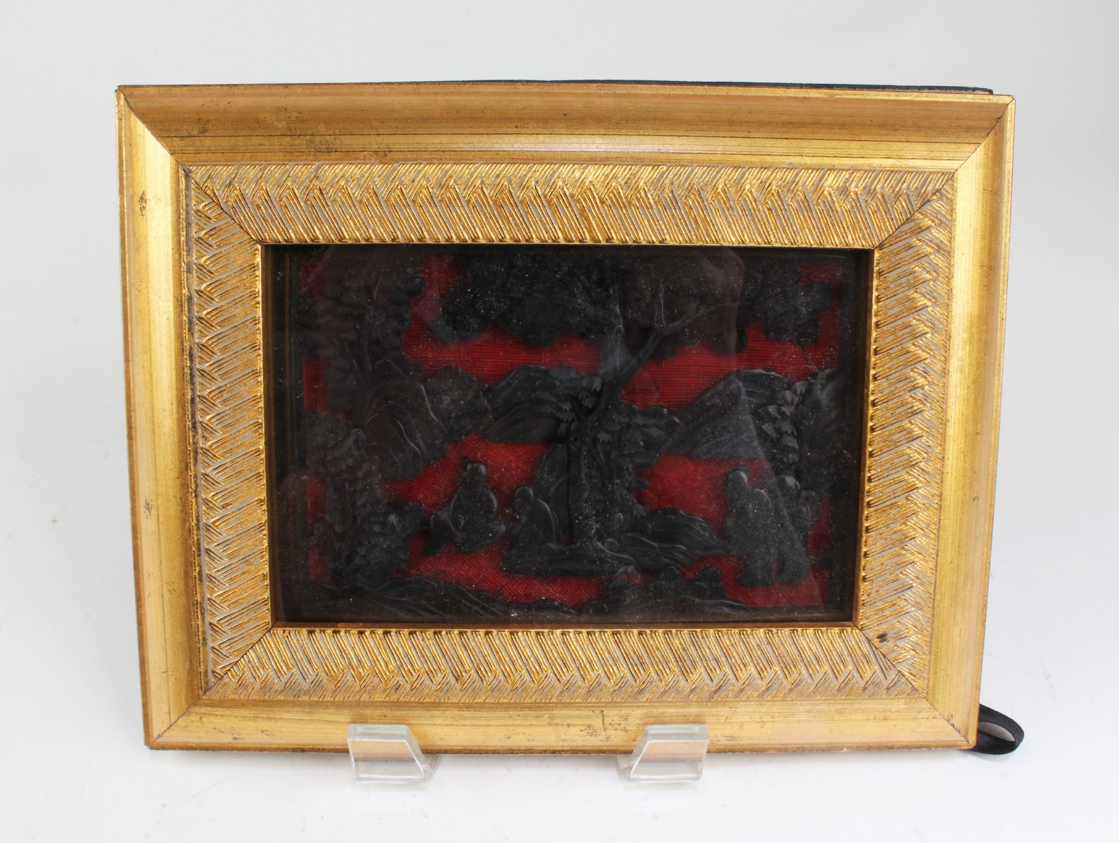 An Old Framed Lacquered Ornament An Old Framed Lacquered Ornament
