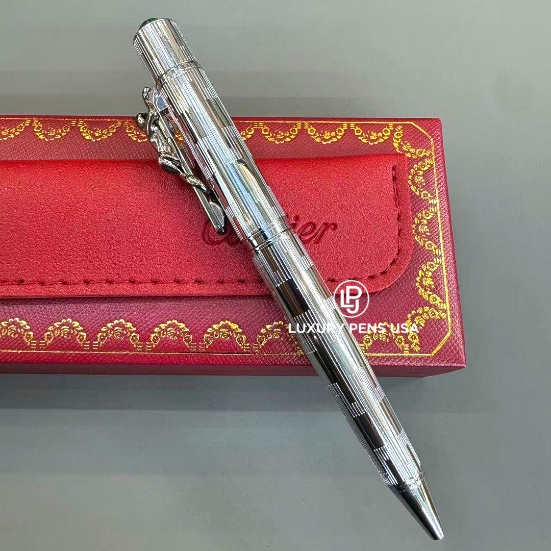 CARTIER Panthère Large Sterling Silver Limited Edition Ballpoint Pen Rare CARTIER Panthère Large Sterling Silver Limited Edition Ballpoint Pen Rare