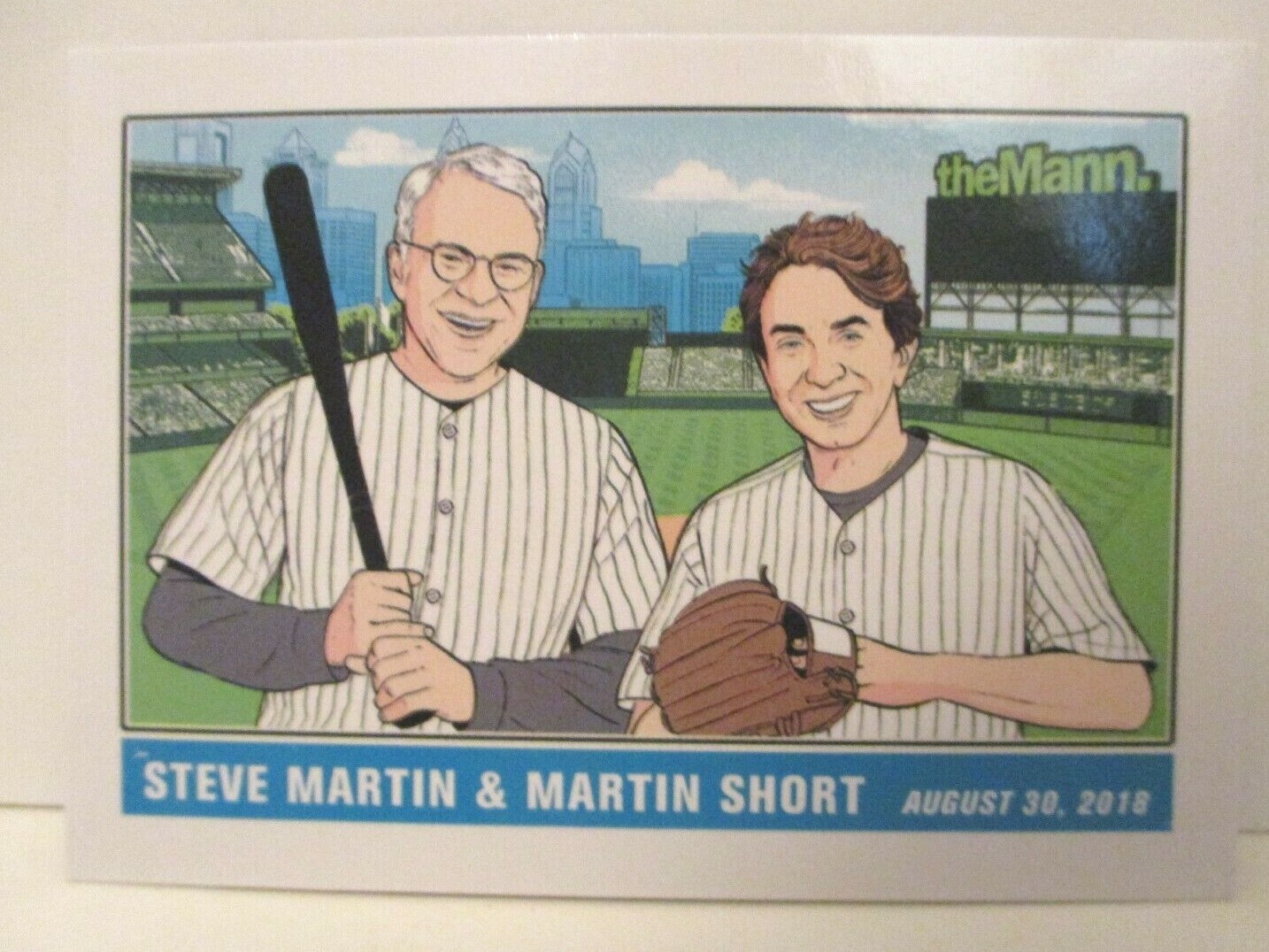 STEVE MARTIN MARTIN SHORT 2018 TOUR MANN MUSIC CENTER PHILADELPHIA TRADING CARD STEVE MARTIN MARTIN SHORT 2018 TOUR MANN MUSIC CENTER PHILADELPHIA TRADING CARD