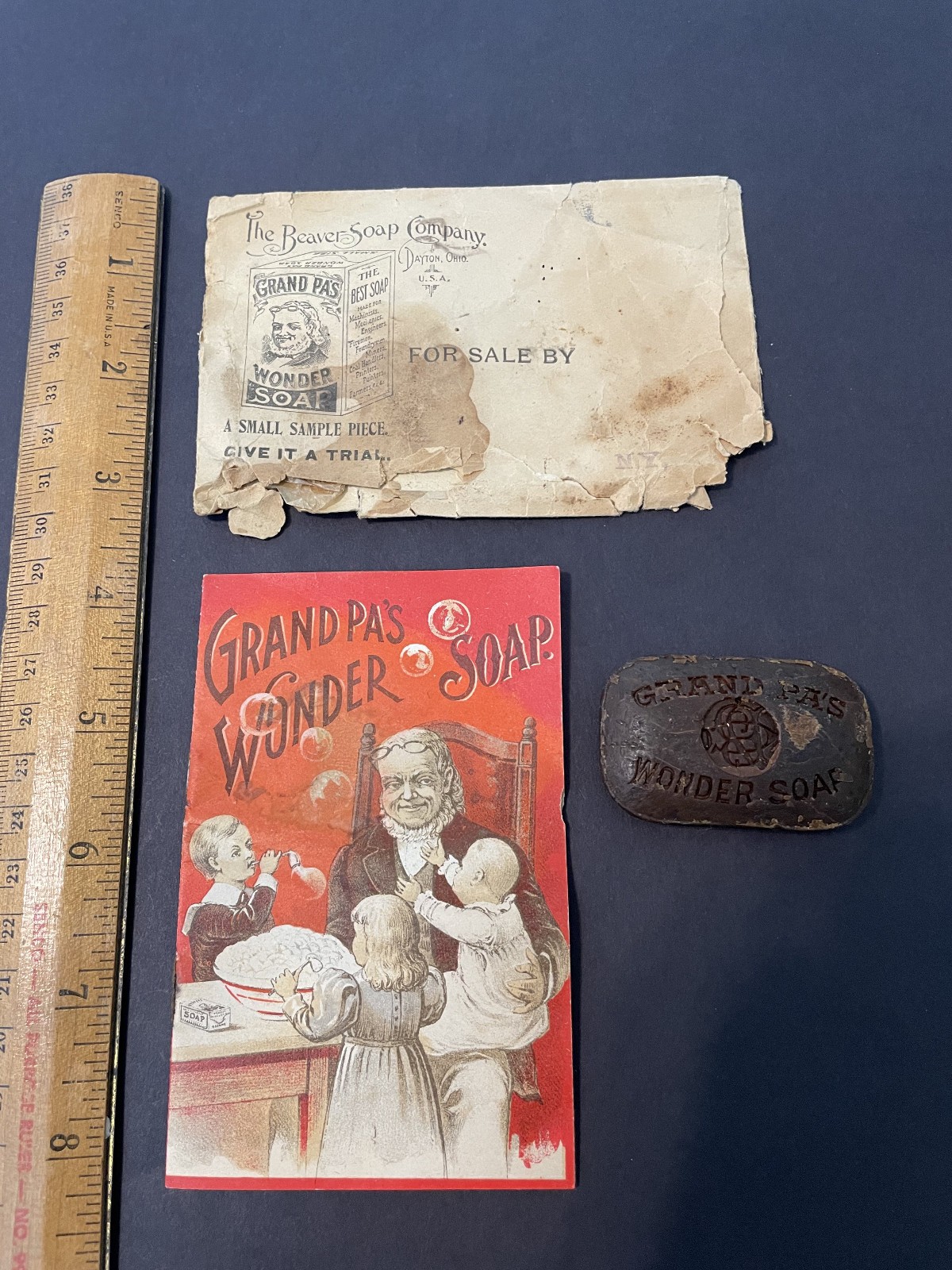 Grandpa\'s Wonder Soap, Envelope, Sample & Booklet, 1890s Grandpa\'s Wonder Soap, Envelope, Sample & Booklet, 1890s