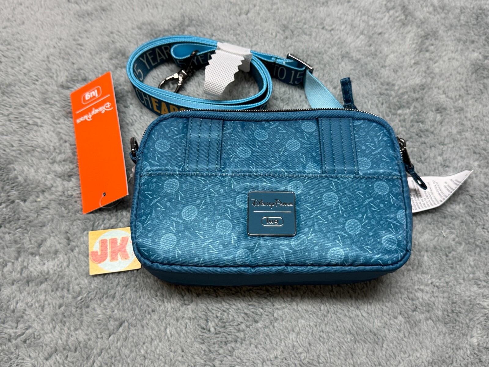 Run Disney Lug Crossbody Bag Wine And Dine Mickey Minnie Mouse RunDisney Blue