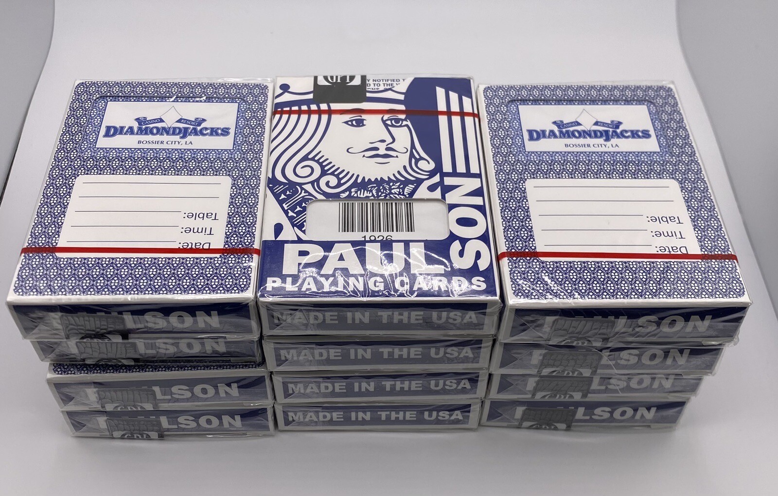 Dozen Paulson Playing Cards NEW Diamond Jacks Casino (12 Decks) - Blue Dozen Paulson Playing Cards NEW Diamond Jacks Casino (12 Decks) - Blue